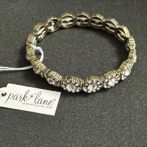 Park Lane Antique Gold w/ Black and Silver Crystals - Stretch Bracelet
